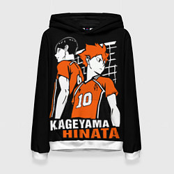 Толстовка-худи женская Haikyuu Hinata Kageyama, цвет: 3D-белый