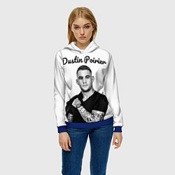 Толстовка-худи женская Dustin Poirier, цвет: 3D-синий — фото 2