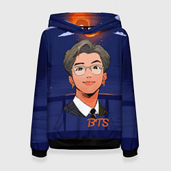 Толстовка-худи женская BTS, цвет: 3D-черный