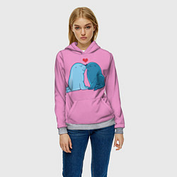 Толстовка-худи женская Любовь, цвет: 3D-меланж — фото 2