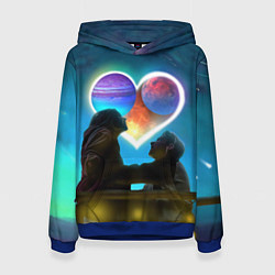 Толстовка-худи женская Ваня Дмитриенко Венера-Юпитер, цвет: 3D-синий