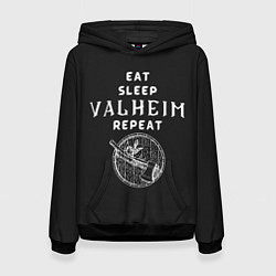 Женская толстовка Eat Sleep Valheim Repeat