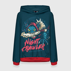 Толстовка-худи женская Night Crawler Dota 2, цвет: 3D-красный