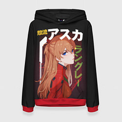 Толстовка-худи женская Asuka, цвет: 3D-красный