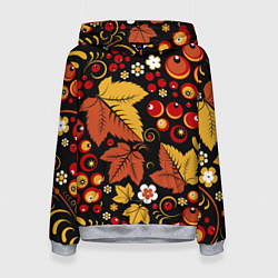 Толстовка-худи женская ХОХЛОМА, цвет: 3D-меланж