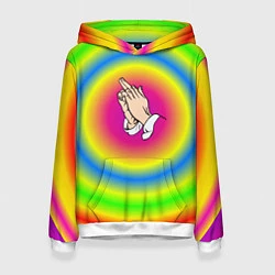 Толстовка-худи женская Bright print, цвет: 3D-белый