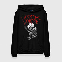 Толстовка-худи женская Cannibal Corpse 1, цвет: 3D-черный