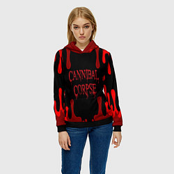 Толстовка-худи женская Cannibal Corpse, цвет: 3D-черный — фото 2