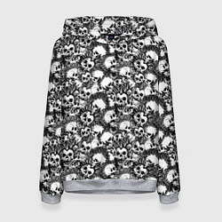 Толстовка-худи женская Punks not Dead, цвет: 3D-меланж