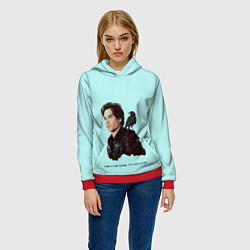 Толстовка-худи женская Дневники вампира,, цвет: 3D-красный — фото 2