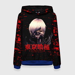 Толстовка-худи женская Токийский гуль Tokyo Ghoul, цвет: 3D-синий