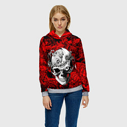 Толстовка-худи женская BERSERK, цвет: 3D-меланж — фото 2