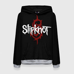 Толстовка-худи женская Slipknot Надпись, цвет: 3D-меланж