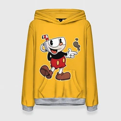 Толстовка-худи женская CUPHEAD КАПХЕД, цвет: 3D-меланж