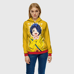 Толстовка-худи женская Ohto ai, цвет: 3D-красный — фото 2