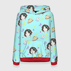 Толстовка-худи женская Сяо и тофу, цвет: 3D-красный