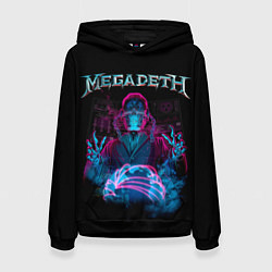 Толстовка-худи женская MEGADETH, цвет: 3D-черный