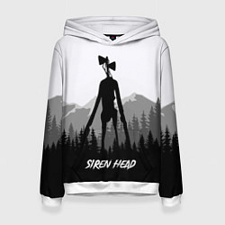 Толстовка-худи женская SIREN HEAD DARK FOREST, цвет: 3D-белый