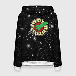 Толстовка-худи женская Межпланетный Экспресс Футурама, цвет: 3D-белый