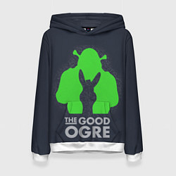 Толстовка-худи женская Shrek: Im good ogre, цвет: 3D-белый