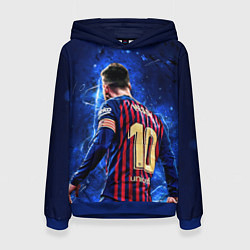 Толстовка-худи женская Leo Messi Лео Месси 10, цвет: 3D-синий