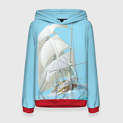 Толстовка-худи женская The white wanderer, цвет: 3D-красный