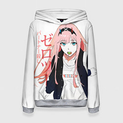 Толстовка-худи женская Zero Two, Darling in the Franx, цвет: 3D-меланж