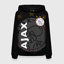 Толстовка-худи женская FC AJAX AMSTERDAM ФК АЯКС, цвет: 3D-черный