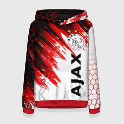 Толстовка-худи женская FC AJAX AMSTERDAM ФК АЯКС, цвет: 3D-красный