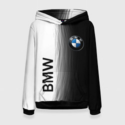 Толстовка-худи женская Black and White BMW, цвет: 3D-черный