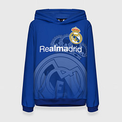 Толстовка-худи женская REAL MADRID РЕАЛ МАДРИД, цвет: 3D-синий