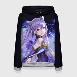 Толстовка-худи женская КЭ ЦИН - Genshin Impact, цвет: 3D-меланж
