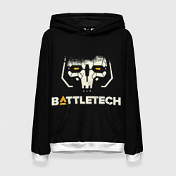 Толстовка-худи женская BATTLETECH, цвет: 3D-белый