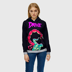 Толстовка-худи женская Драйв фильм, цвет: 3D-меланж — фото 2