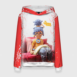 Толстовка-худи женская It takes two mini logo, цвет: 3D-белый