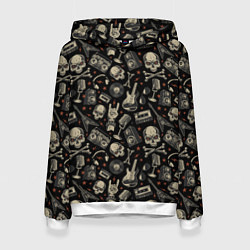 Женская толстовка Scull pattern rock