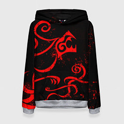 Толстовка-худи женская ТАТУИРОВКА ДРАКЕНА, цвет: 3D-меланж
