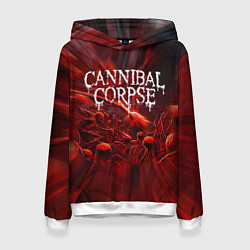 Толстовка-худи женская Blood Cannibal Corpse Труп Каннибала Z, цвет: 3D-белый