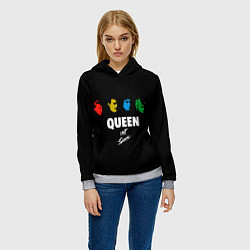 Толстовка-худи женская Hot Space, цвет: 3D-меланж — фото 2