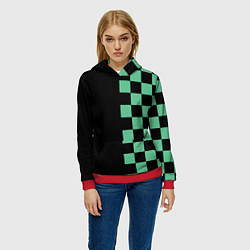 Толстовка-худи женская КОСТЮМ TANJIRO KAMADO ТАНДЖИРО, цвет: 3D-красный — фото 2