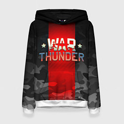 Толстовка-худи женская WAR THUNDER ВАР ТАНДЕР, цвет: 3D-белый