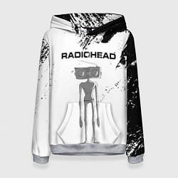 Толстовка-худи женская Radiohead Радиохед Z, цвет: 3D-меланж