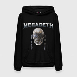 Толстовка-худи женская Megadeth, цвет: 3D-черный