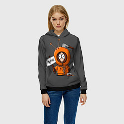 Толстовка-худи женская Я в норме, цвет: 3D-черный — фото 2