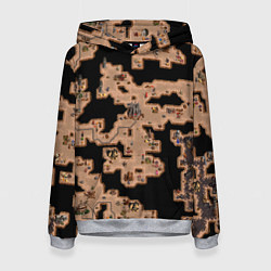 Толстовка-худи женская Heroes III Dungeon Map, цвет: 3D-меланж