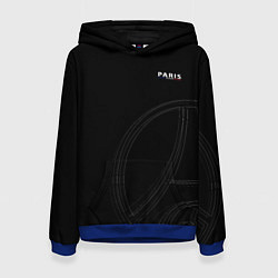 Толстовка-худи женская PSG Core Big Logo Black New 202223, цвет: 3D-синий