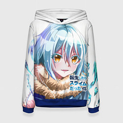 Толстовка-худи женская Римуру, О моём перерождении, цвет: 3D-синий