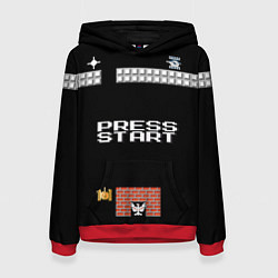 Толстовка-худи женская Press start, цвет: 3D-красный