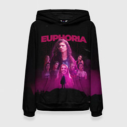 Толстовка-худи женская Euphoria team, цвет: 3D-черный