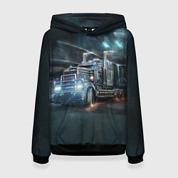 Толстовка-худи женская Neo truck, цвет: 3D-черный